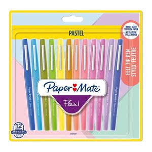 PAPER MATE Faserschreiber Flair 12er PASTELL M 0.7 mm Blister