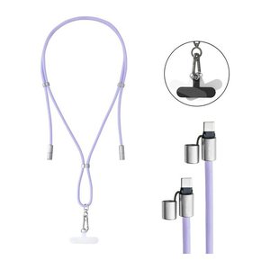 Intenso Charging Lanyard Handykette Ladekabel lila, Kabellänge: 1,65 m, 60 Watt