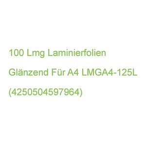 LMG Laminierfolien glänzend für A4 125 micron Universal-Lochung, 100 St.