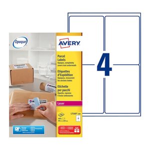 AVERY Zweckform Versandetiketten L7169-100 weiß 99,1 x 139,0 mm, 100 Blatt