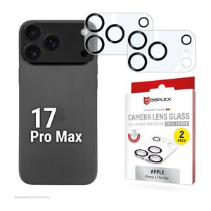 DISPLEX® Camera Lens All-In-One Kamera-Schutzglas für Apple iPhone 17 Pro Max, 2 St.