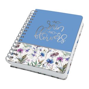 SIGEL Notizbuch mit Spirale Jolie® ca. DIN A5 punktkariert, blau/weiß Hardcover 240 Seiten, 1 St.