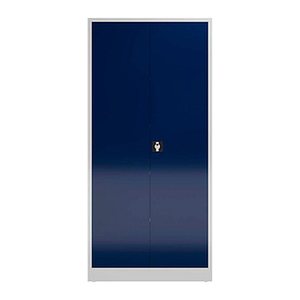 ClassiX Putzmittelschrank X-545541 enzianblau, lichtgrau 4 Fachböden 92,0 x 42,0 x 194,5 cm, aufgebaut, 1 St.