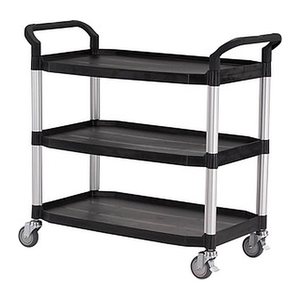 Etagenwagen schwarz 110,0 x 52,0 x 102,0 cm