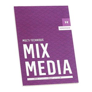 RÖMERTURM Zeichenblock MIX MEDIA DIN A4 300 g/qm, 25 Blatt, 1 Block