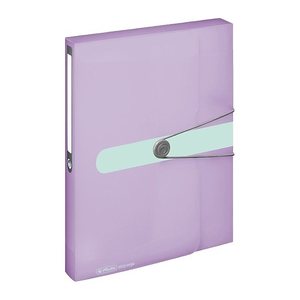 herlitz Heftbox easy orga 4,0 cm transparent flieder, 1 St.