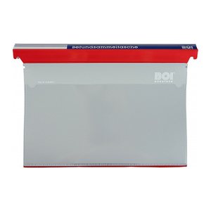 BOI Patienten-Dokumentations-Hängemappe Kunststoff rot DIN A4 1x 2 Ringe, Q-Mechanik, 10 St.