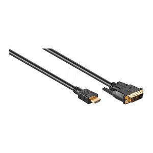 goobay HDMI A/DVI-D Kabel 1,0 m schwarz, 1 St.