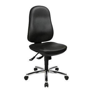 Topstar Bürostuhl Support® SY, 8559 D10 Kunstleder schwarz, Gestell chrom