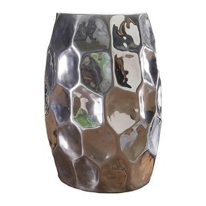 WOHNLING Beistelltisch rund Aluminium silber 30,0 x 30,0 x 47,0 cm, 1 St.