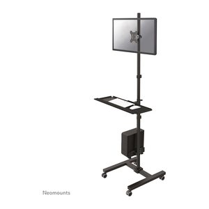 Neomounts höhenverstellbarer PC-Tisch FPMA-MOBILE1700 schwarz für 1 Monitor, 1 Tastatur, 1 Maus, 1 PC