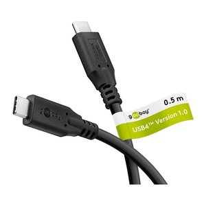 goobay USB 4 USB-Kabel 0,5 m schwarz, 1 St.