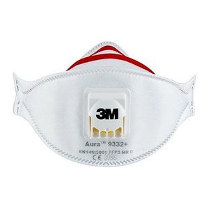 3M Atemschutzmasken Aura™ Comfort Cool Flow™ 9332+ FFP3 NR D EN 149:2001, 2 St.