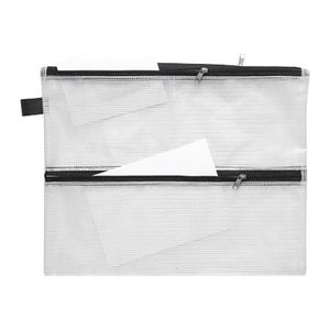 FolderSys Reißverschlussbeutel DIN A4 transparent/schwarz 0,15 mm, 1 St.