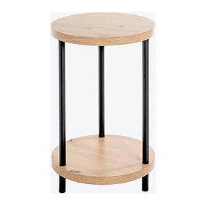 HAKU Möbel Beistelltisch rund MDF-Platte eiche 30,0 x 30,0 x 50,0 cm, 1 St.