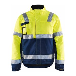 BLAKLÄDER® Herren Warnjacke Winter 4862 gelb, marine Größe 2XL