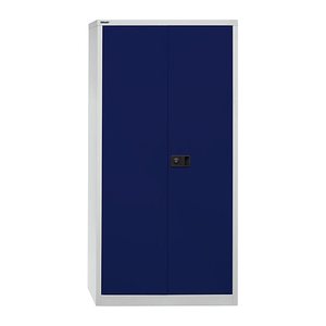 BISLEY Stahlschrank HC782S4G505 lichtgrau, oxofordblau 4 Fachböden 91,4 x 50,0 x 195,0 cm, aufgebaut, 1 St.