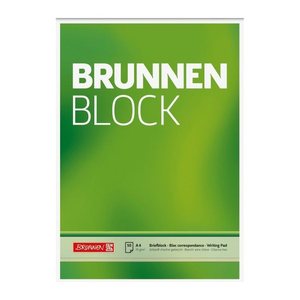 BRUNNEN Briefblöcke DIN A4 blanko Lineatur 20, 10 Blöcke