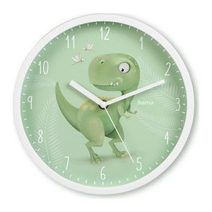 hama Wanduhr Cebu grün weiß Kunststoff, Ø 25,0 cm