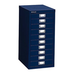 BISLEY MultiDrawer™ L2910 Schubladenschrank oxfordblau 10 Schubladen 27,8 x 38,0 x 59,0 cm, 1 St.
