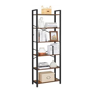 VASAGLE Bücherregal braun, schwarz 66,0 x 30,0 x 186,0 cm, 1 St.