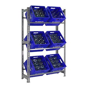 Simonrack Getränkekistenregal KIT SIMONBOTTLE 3 GRIS 330100024188033 grau 80,0 x 30,0 x 180,0 cm