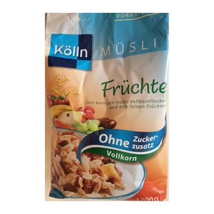 Kölln Früchte ohne Zuckerzusatz Müsli 1,7 kg, 1 St.