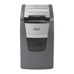 AKTION: Rexel Optimum AutoFeed+150X Aktenvernichter mit Partikelschnitt P-4, 4 x 28 mm, bis 150 Blatt, schwarz mit 40 Euro CashBack