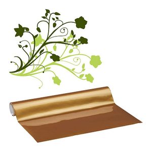 plottiX Vinylfolie permanent gold 31,5 cm x 1,0 m,  1 Rolle