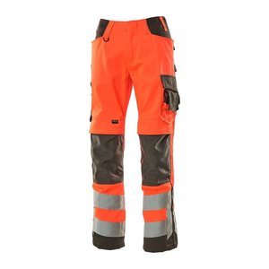 MASCOT® unisex Warnschutzhose Kendal rot, dunkelanthrazit Größe 52