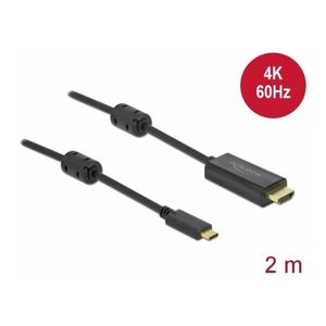 DeLOCK USB C/High Speed HDMI Kabel 4K 60 Hz 2,0 m schwarz, 1 St.
