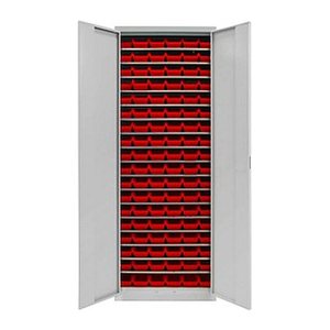ADB Stahlschrank 40827 lichtgrau 17 Fachböden 71,0 x 30,0 x 195,0 cm, teilzerlegt, 1 St.
