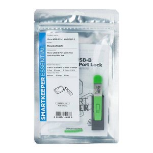 SmartKeeper Mini "Micro USB-B Port" Blocker grün 4 Stk.+Key