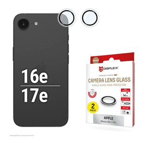 DISPLEX® Camera Lens Glass Kamera-Schutzgläser für Apple iPhone 16e, 2 St.