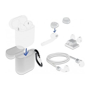 DeLOCK Schutzhülle für Apple AirPods 1. Gen, AirPods 2. Gen, AirPods 3. Gen, AirPods Pro weiß
