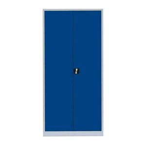 LÜLLMANN Stahlschrank 530341 enzianblau, lichtgrau 4 Fachböden 92,5 x 42,2 x 195,0 cm, aufgebaut, 1 St.