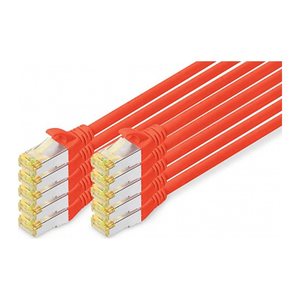 DIGITUS RJ45-Stecker/RJ-45 Stecker Netzwerkkabel DK-1644-A-010-R-10 1,0 m rot, 10 St.