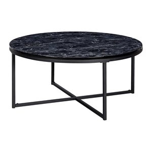 WOHNLING Couchtisch rund MDF-Platte marmor 80,0 x 80,0 x 36,0 cm, 1 St.