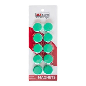 ALLboards Magnet grün, Kunststoff Ø 2,0 x 0,6 cm, 10 St.