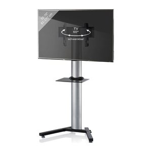VCM my media TV-Ständer Stadino Maxi silber, schwarz, schwarzglas