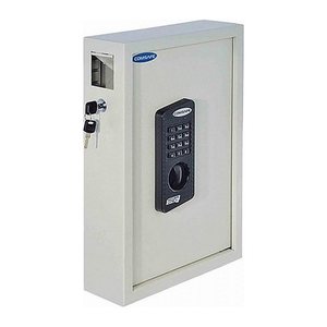 ROTTNER KeyTronic 48 Schlüsseltresor grau mit 48 Haken, Elektronikschloss, 30,0 x 11,0 x 45,0 cm, 1 St.