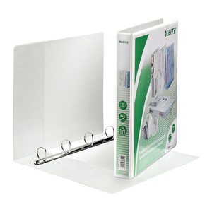 LEITZ Präsentationsringbücher 4-Ringe weiß 4,4 cm DIN A4, 6 St.