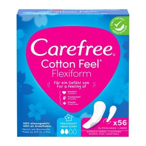 Carefree Slipeinlagen Cotton Feel Flexiform mit Frischeduft, 56 St.