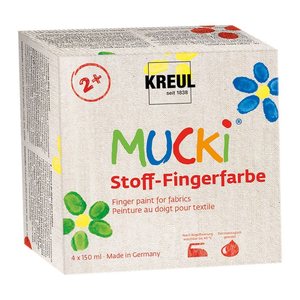 KREUL MUCKI Stoffmalfarbe farbsortiert 4 x 150,0 ml, 4 St.