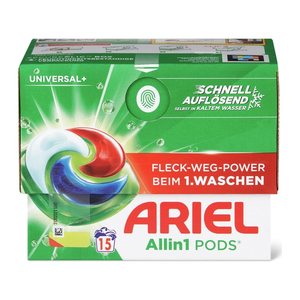 ARIEL UNIVERSAL+ Allin1 PODS Waschmittel Caps, 15 St.