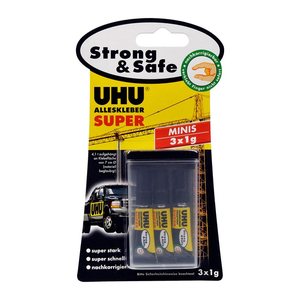 UHU SUPER Mini's Alleskleber 1,0 g, 3 St.
