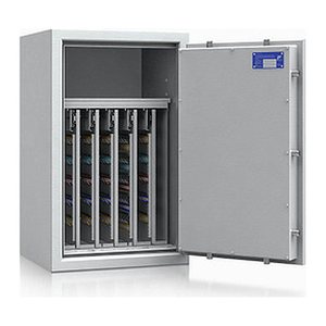 ISS safe4key Schlüsseltresor lichtgrau mit 440 Haken, Doppelbartschloss, 50,0 x 42,0 x 80,0 cm, 1 St.