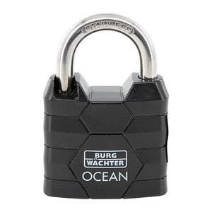 BURG WÄCHTER Vorhängeschloss OCEAN 490 Ni 40 schwarz, 1 St.