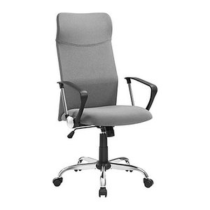 SONGMICS Bürostuhl, OBN034G01 Stoff grau, Gestell silber