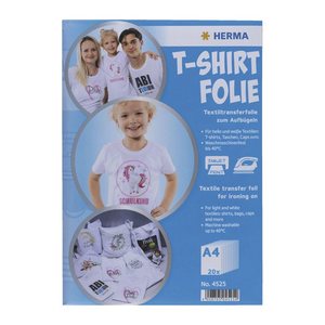 HERMA T-Shirt Folie für helle Textilien A4 bedruckbar 20 St.